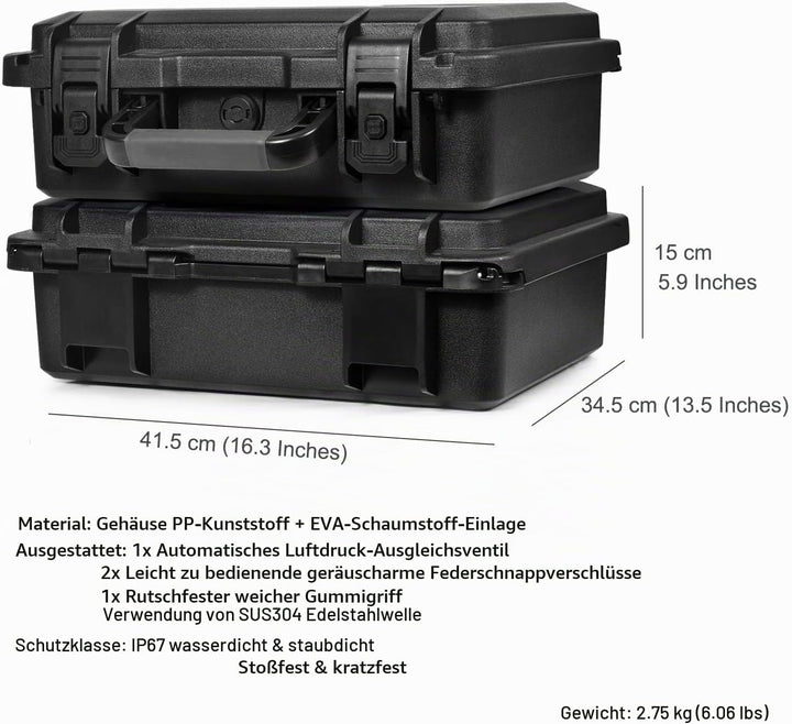 LEKUFEE wasserdichte Hartschalenkoffer für DJI Avata Explorer Combo(Goggles Integra)/ DJI Avata Pro