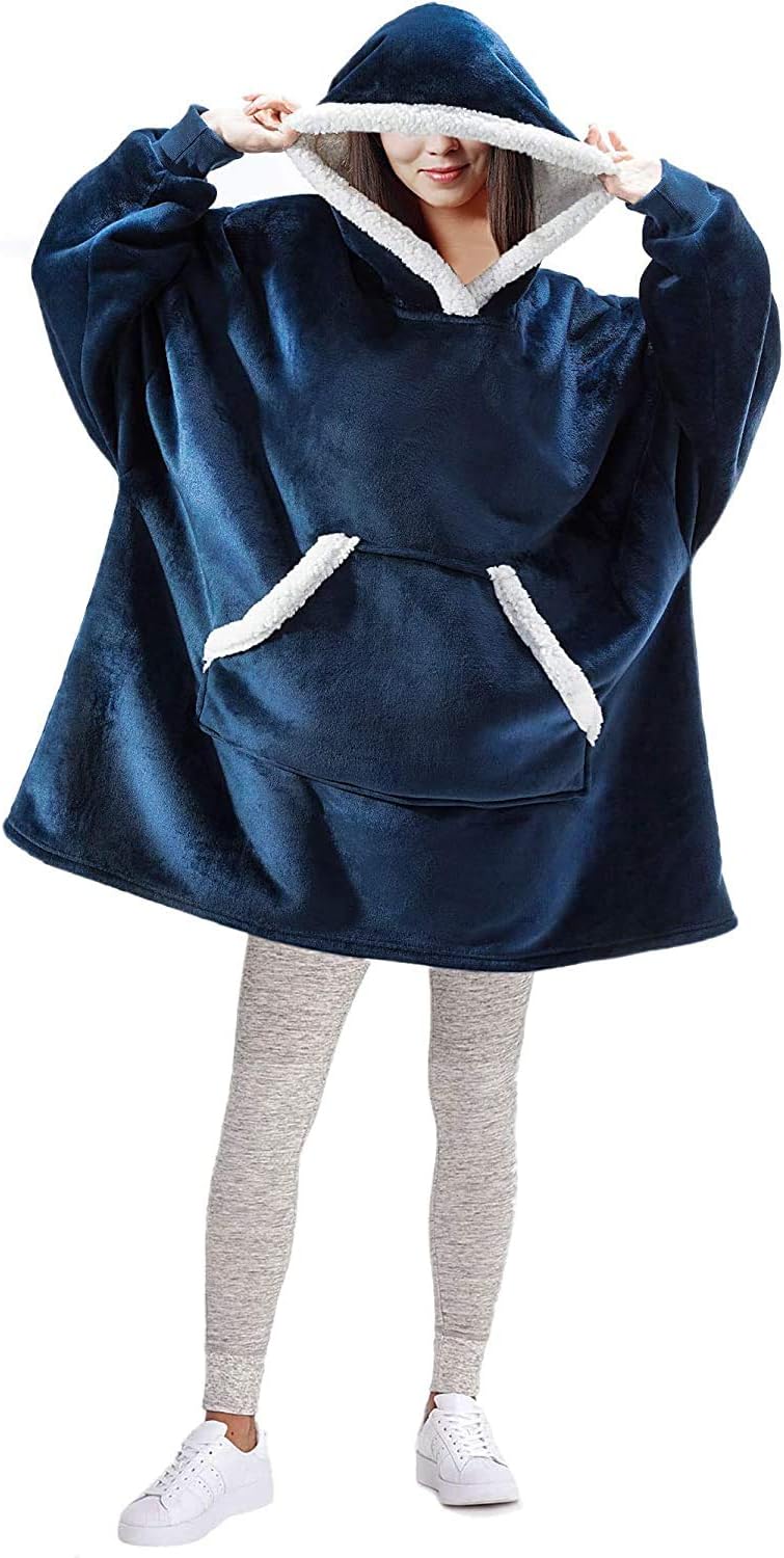 Shamdon Home Collection Oversize Hoodie Decke Damen, Unisex Kapuzenpullover, Riesen-Sweatshirt, Supe