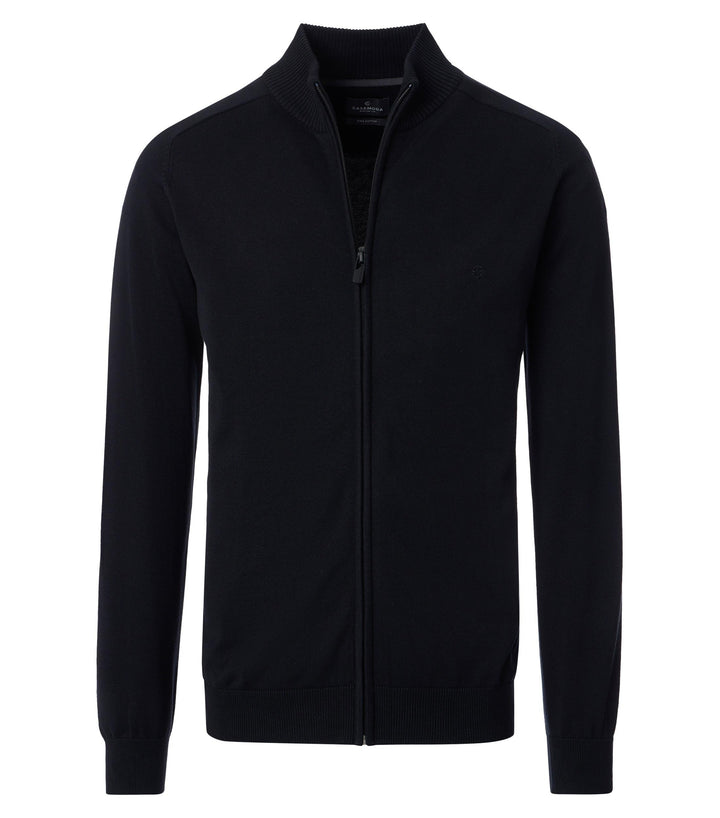 CASAMODA Herren Strickjacke, S Schwarz