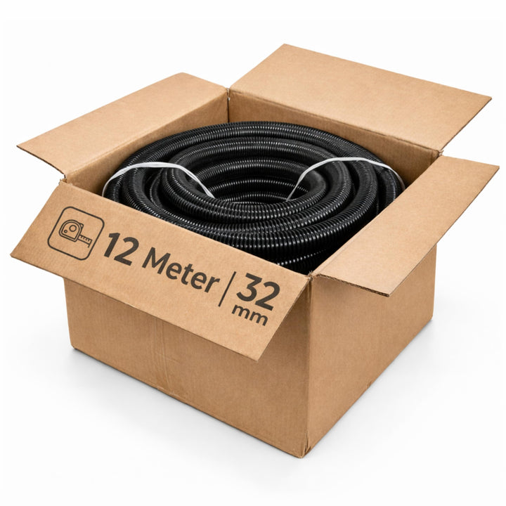 Microsafe® Saugschlauch DN32 (32 mm Innen / 40 mm Aussen) – 12 Meter – maximale Reichweite für Werks