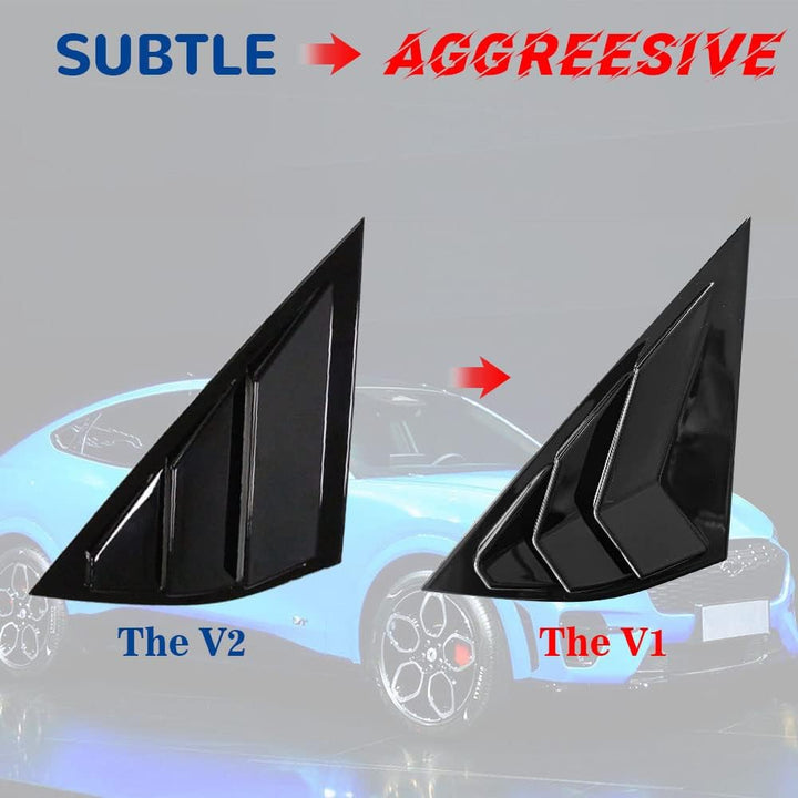 AOSKonology für 2021 2022 2023 2024 Mustang Mach E Viertel Seitenfenster Schaufel Lamellen Abdeckung