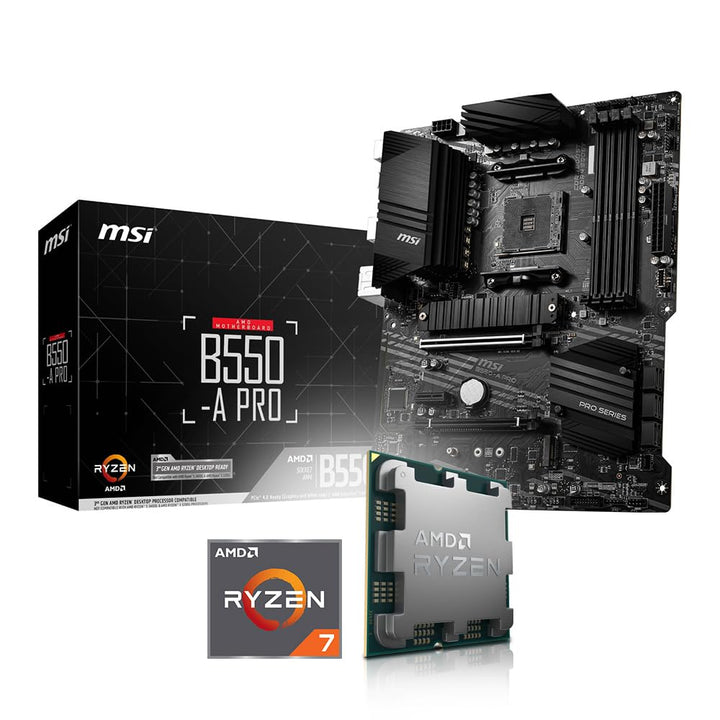 Aufrüst-Kit Bundle Ryzen 7 5700X 8X 3.4 GHz Prozessor, 32 GB DDR4, MSI B550-A Pro Mainboard (zusamme