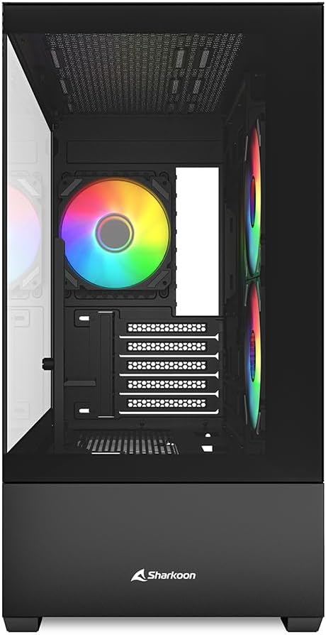 Sharkoon MK6 RGB PC Gehäuse, Micro-ATX, Schwarz