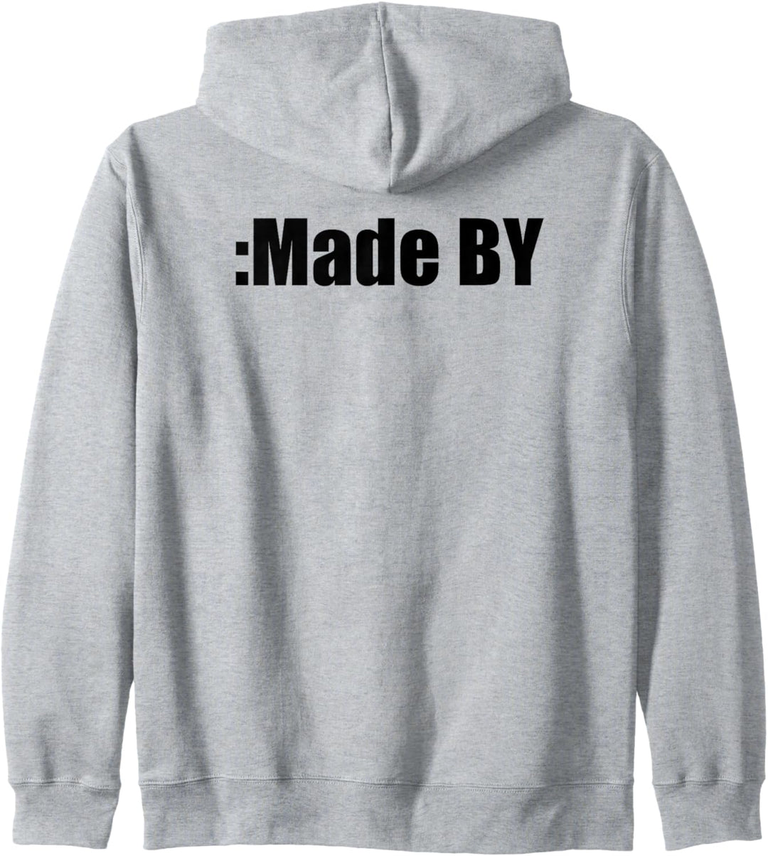 :Made BY grey Zipper Kapuzenjacke