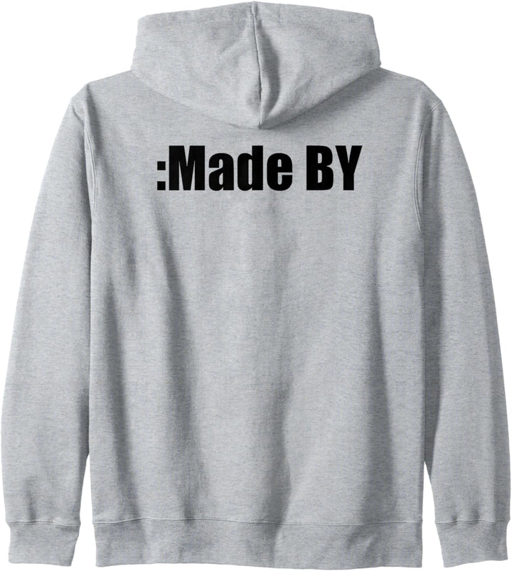 :Made BY grey Zipper Kapuzenjacke