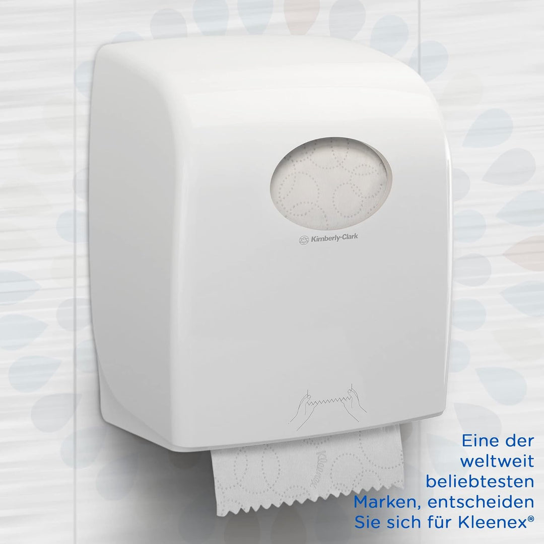 Kleenex Ultra Rollenpapiertücher 6780 – 2-lagige Rollenhandtücher – 6 x 150 m weisse Papiertuchrolle