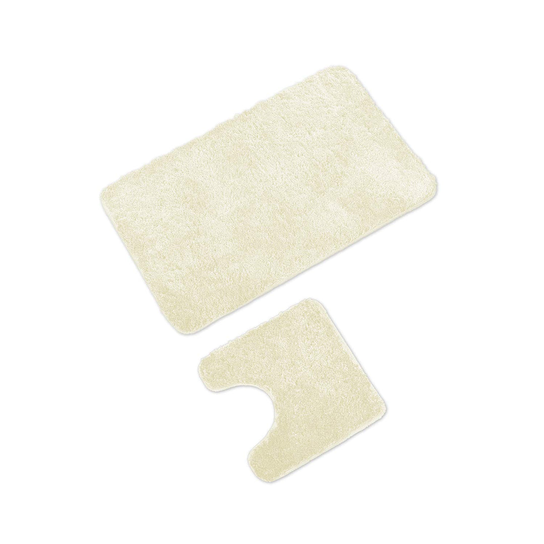 WohnDirect Badematten Set - WC Vorleger (45x45cm), Badematte (60x100cm) - rutschfest waschbar Badezi