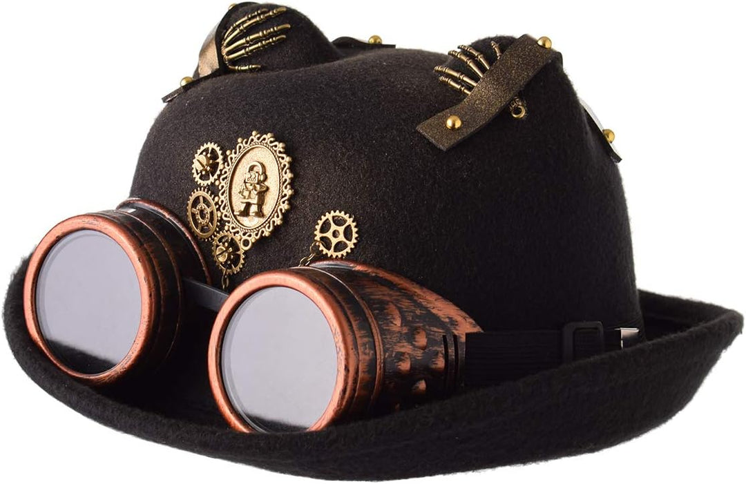 COSDREAMER Damen Herren Glasflasche Kuppelhut Steampunk Kostüm Hut Gothic Zylinder Hut Halloween Tot
