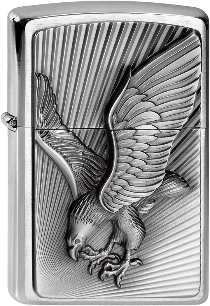 Zippo Feuerzeug 2003979 Eagle Benzinfeuerzeug, Messing Eagle Rays, Eagle Rays