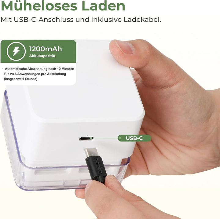 HOKO Mini Tischstaubsauger, USB-C wiederaufladbar, 20 Bürsten für Krümel, Staub für Schreibtisch und