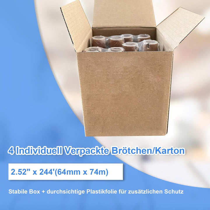 Thermotransfer-Bänder für Desktop-Drucker, hochwertiges verbessertes Wachs, 1,3 cm Kern, mit leerer