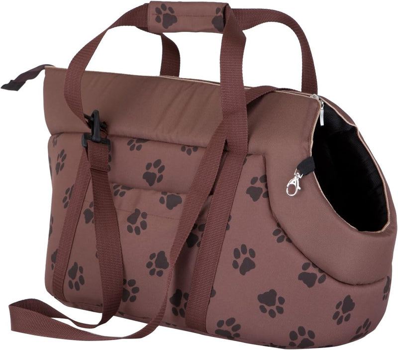 Hobbydog TORJBL5 Hundetasche Tragetasche Katzentasche mit Pfoten, Grösse 32 x 30 x 50 cm, Hellbraun