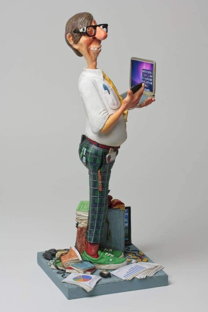 Unbekannt Guillermo Forchino fo84009 Figur Die Erfahrung von Computer, Kunstharz, Mehrfarbig, 20 x 1