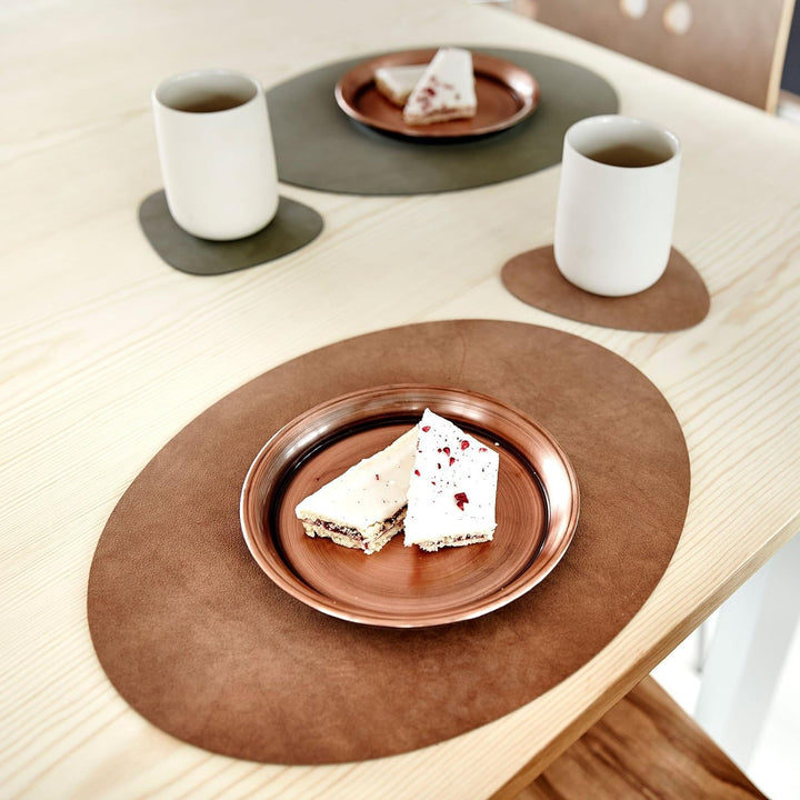 Lind DNA (982219) TABLEMAT, Tischmatte, rot oval 35 x 46 cm, 1 Stück