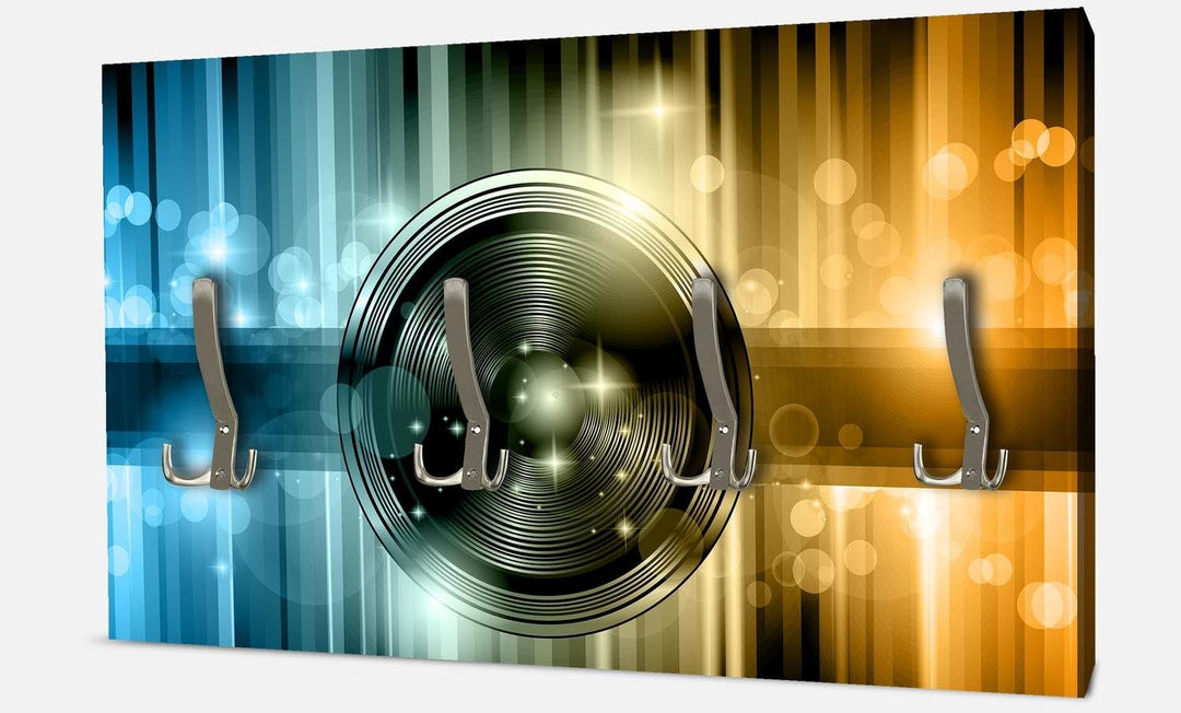 wandmotiv24 Garderobe Abstrakt Beat 1 Querformat - 69x40 (BxH) - Leinwand Wandgarderobe, inklusive G