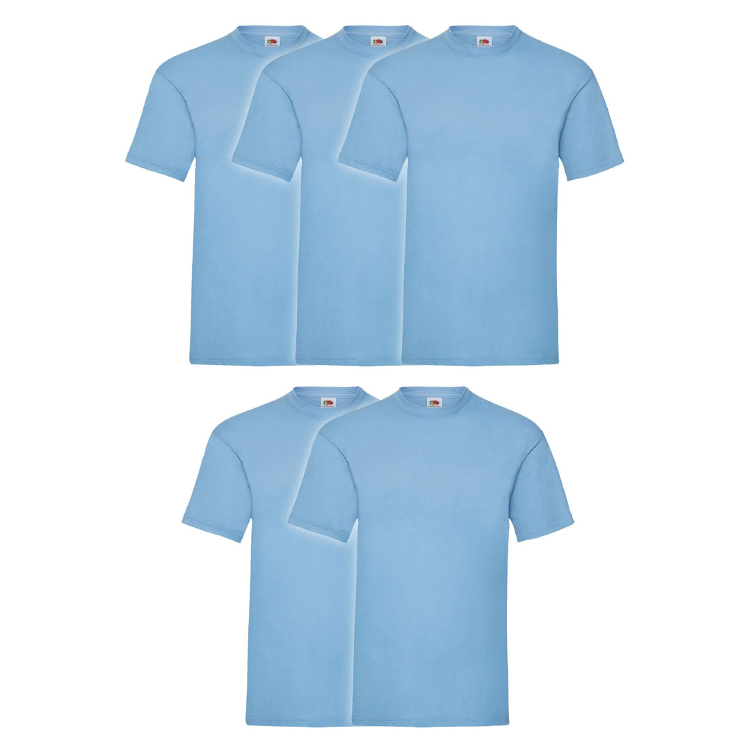 Fruit of the Loom Herren T-Shirt (5er oder 10er Pack) XXL Pastellblau, XXL Pastellblau