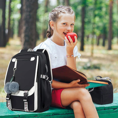 Bevalsa Schulrucksack Mädchen Teenager Damen Schulranzen Schultasche Modisch Freizeit Rucksack Campu