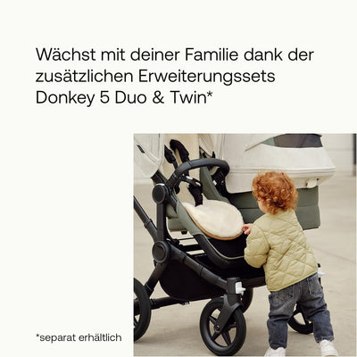 Bugaboo Donkey 5 Mono Kinderwagen, umbaubar zum Doppel- oder Zwillingskinderwagen, verbessertes Desi