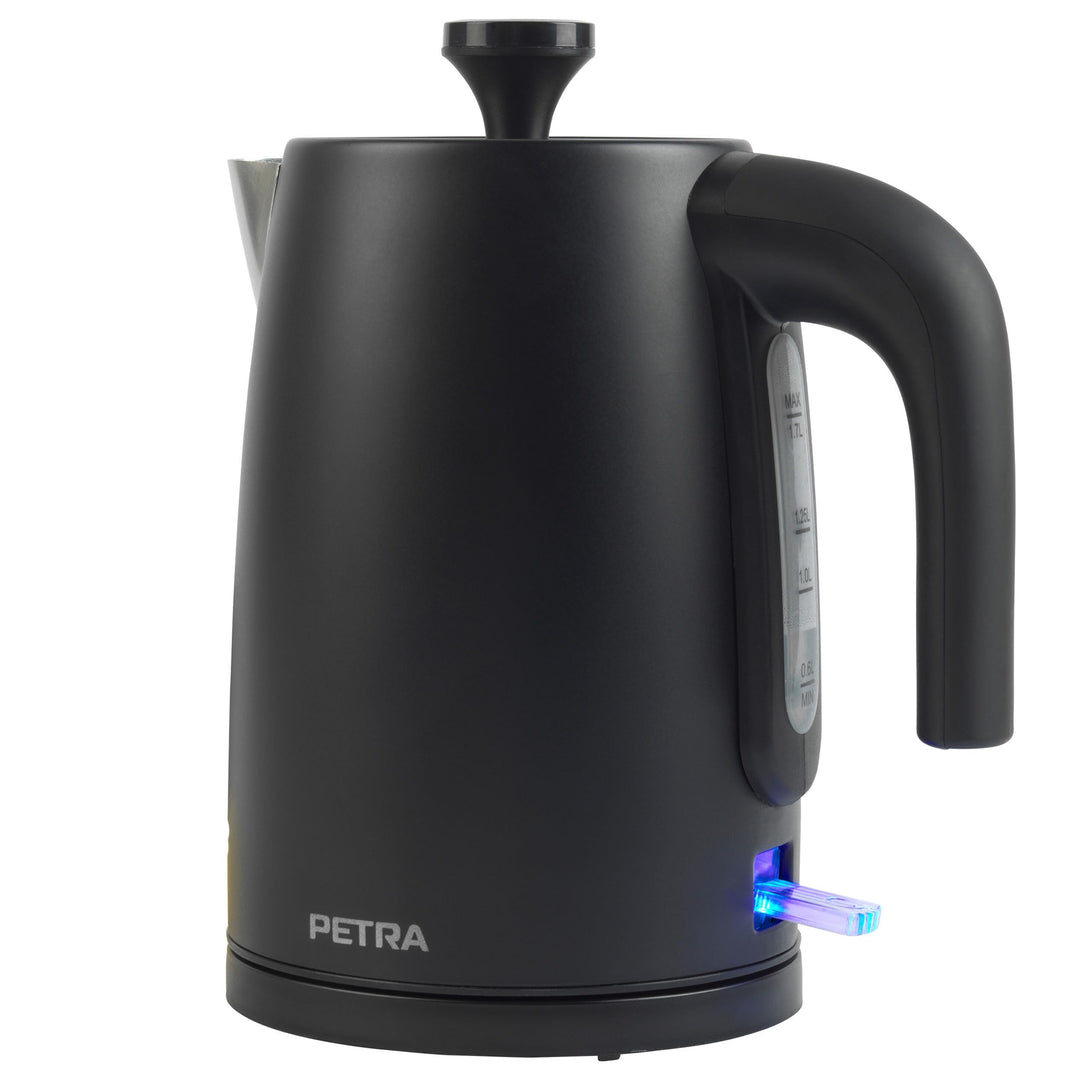 Petra PT5632MBLKVDE Elektrische Wasserkocher - BPA-Frei, schnelles Kochen, Fenster mit Wasserstandsa