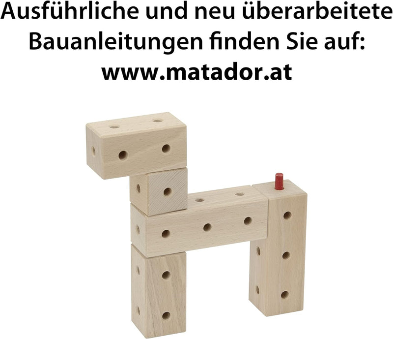 Matador 21108 M108 Baukasten, ab 3 Jahren, holzfarben, bunt Single, Single