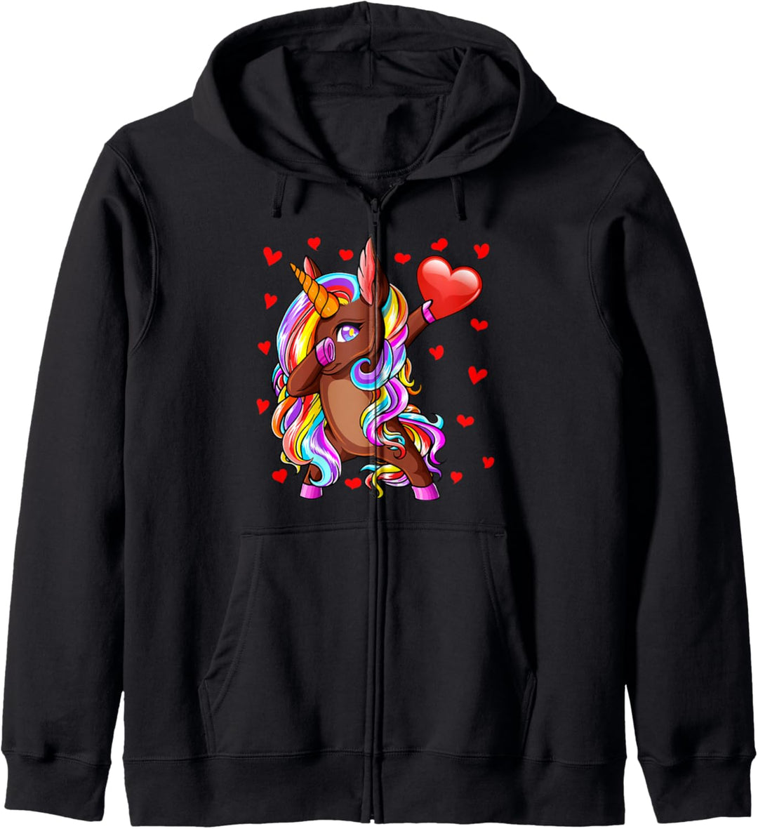 Tupfender Einhorn & Herz - Lustige Valentinestag Geschenke Kapuzenjacke