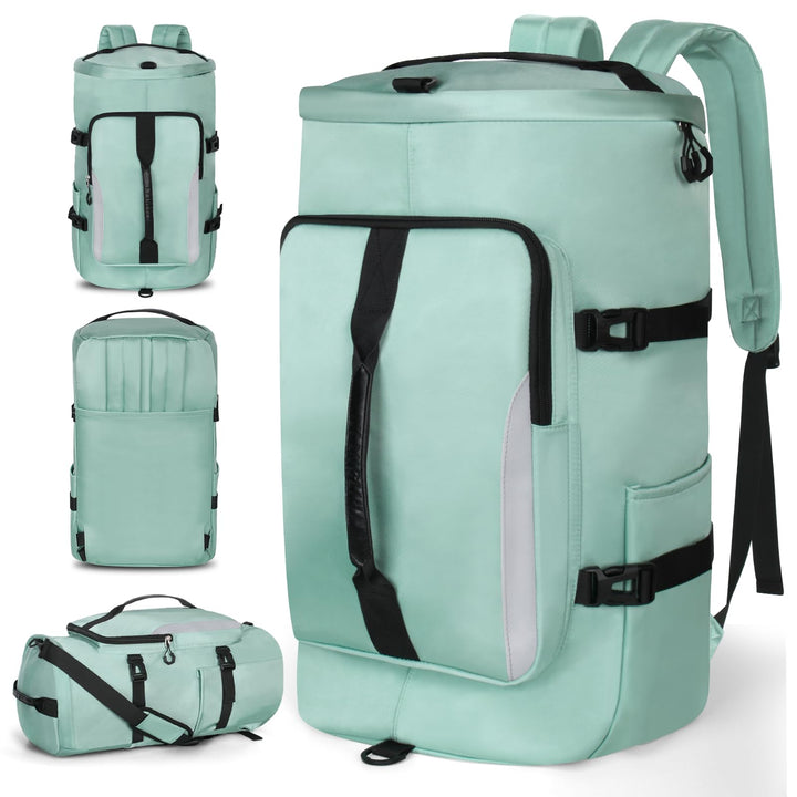 45L Sporttasche Damen Herren, Gross Reisetasche mit Schuhfach und Nassfach Travel Duffle Bag mit Ruc