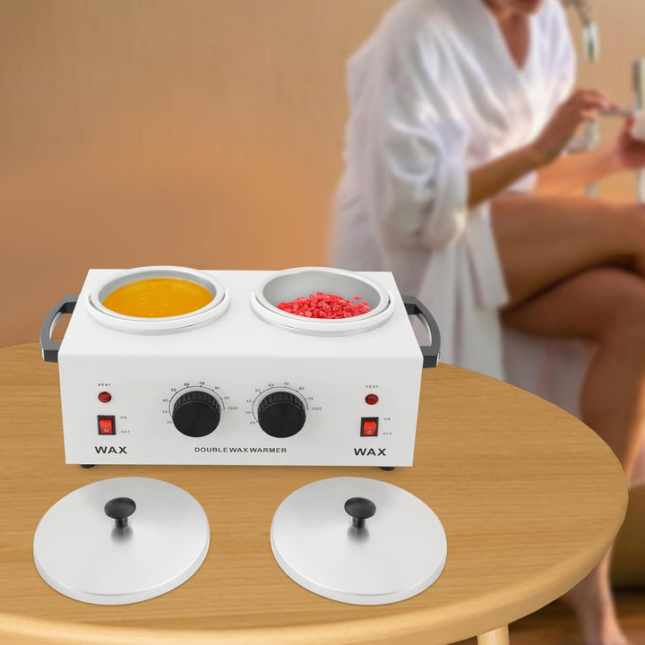 Doppel Wachswärmer, 200W Warmwachs Haarentfernung Wax Maschine Waxing Set, Elektrischer Wachswärmer,