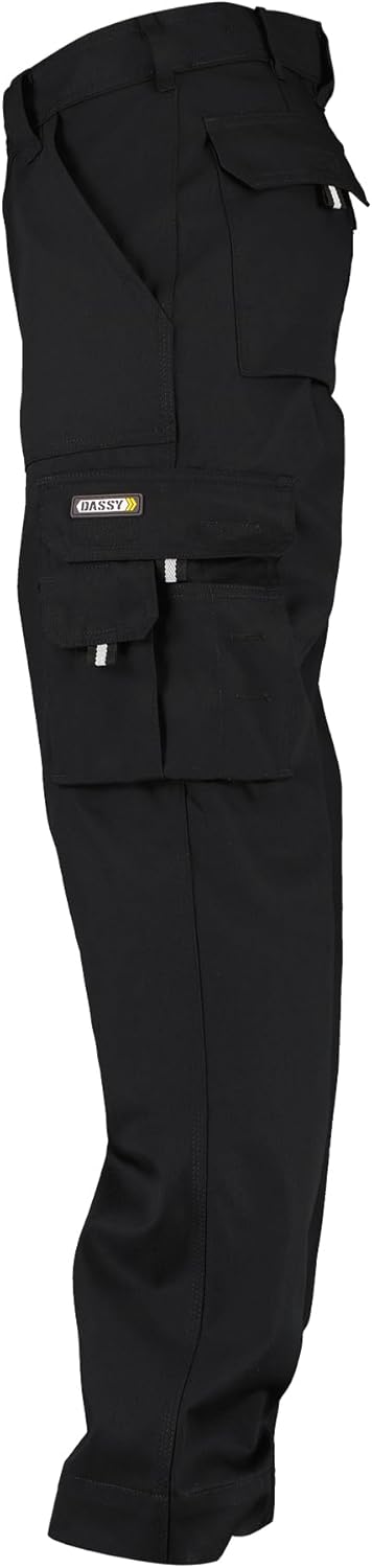 Dassy Unisex Pantaloni Hose W43 / L31 Schwarz, W43 / L31 Schwarz