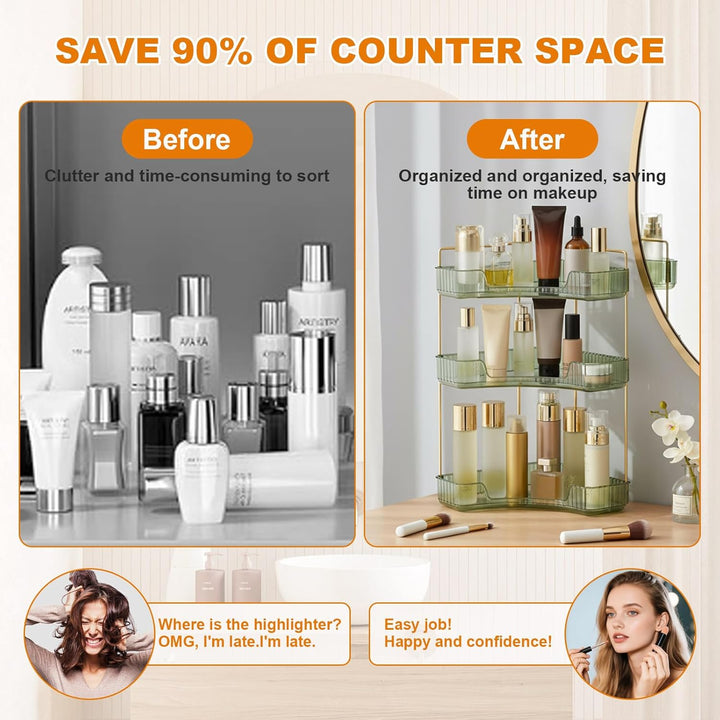 SHANNA Eckiger Make Up Kosmetik Organizer: Verstellbarer Organizer mit Grosser Kapazität, für Lippen