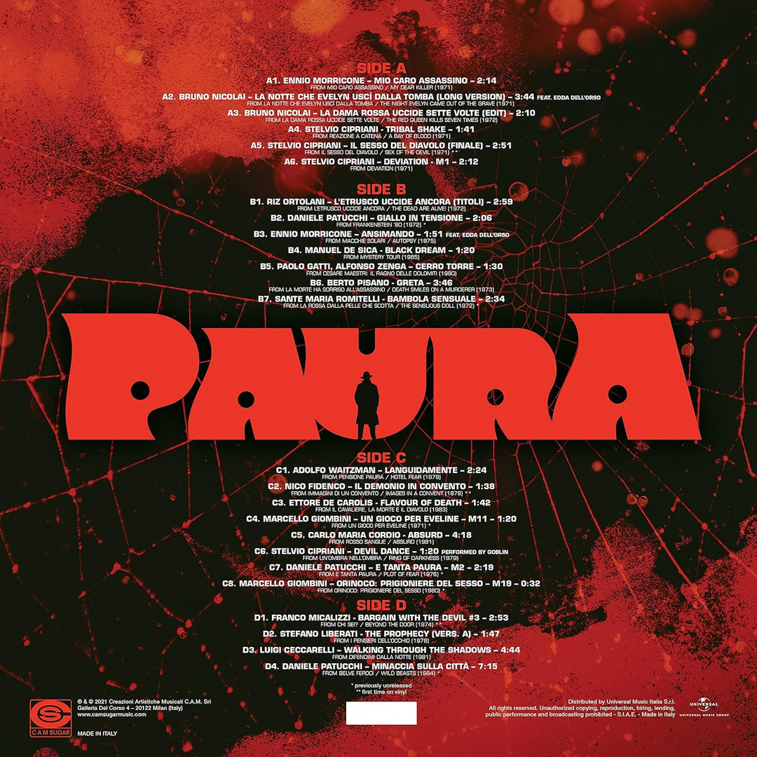 Paura: A Collection Of Italian Horror Sounds From The Cam Sugar Archive / Various [Limited Splatter