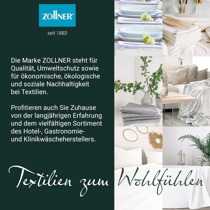 ZOLLNER 2er Set Badematten - weiche und saugstarke Duschvorleger - waschbar bis 95°C - Baumwolle - 5