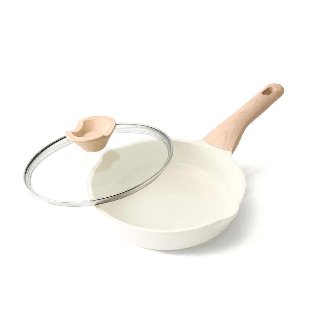 Kordisen 20 cm Keramik Bratpfanne mit Deckel, Antihaft Keramik Pfanne Induktion, Gesund und Ungiftig