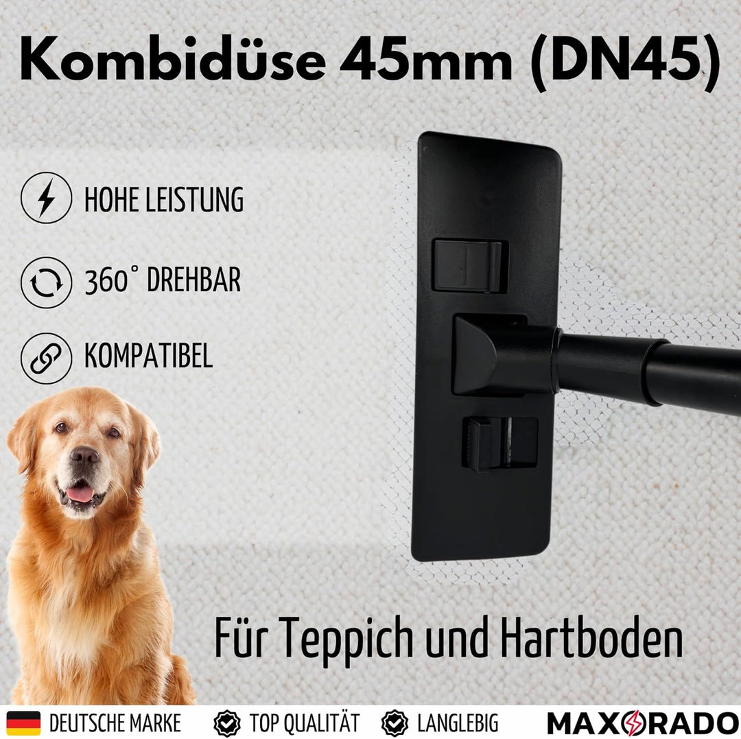 Staubsaugerdüse NW45 45mm Anschluss DN45 kompatibel mit Makita 440 445 448 449 Festo Festool Kärcher