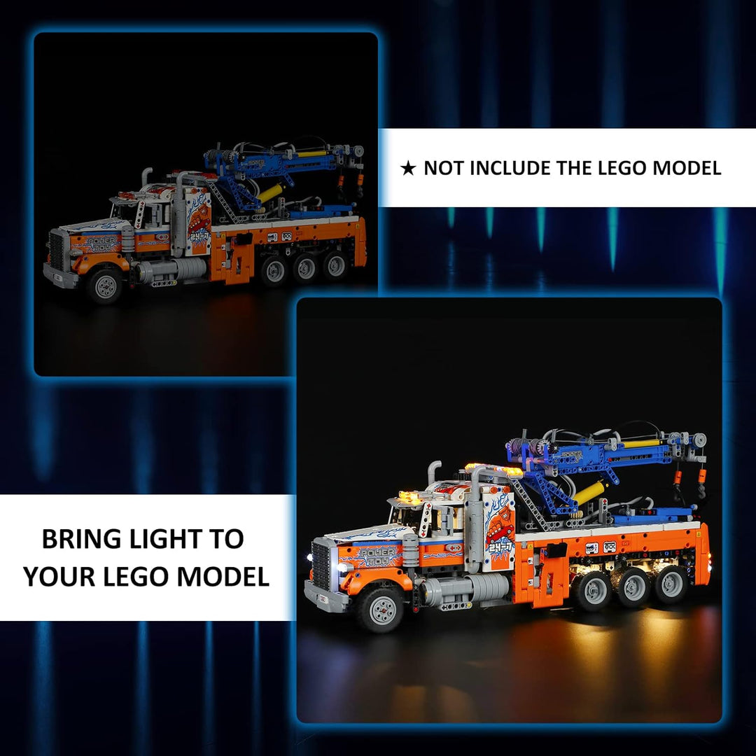 YEABRICKS LED Licht für Lego-42128 Technic Heavy-Duty Tow Truck Bausteine Modell (Lego Set Nicht ent
