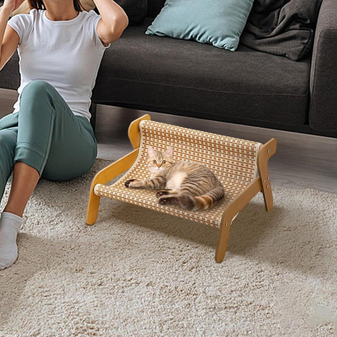 Sisal Kratzstuhl für Katzen – Outdoor & Indoor Katzen-Lounge-Stuhl, 2-in-1 & Bett | Stabiles, hausti