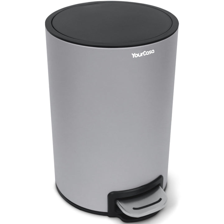 YourCasa Mülleimer Bad [5L] aus Edelstahl für Badezimmer [Softclose] - Badmülleimer Klein - Kosmetik