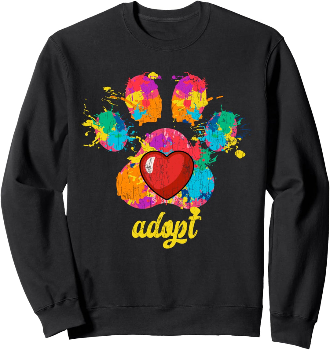 Adoptiere Tiere Adoptionsgrafik Tierschützer Tierheim Sweatshirt