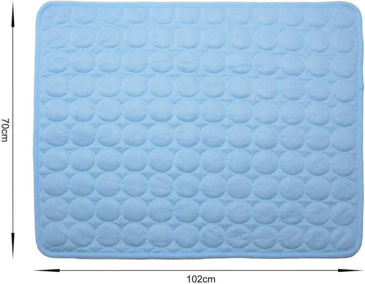 Haustier-Matte Kühlkissen für Katzen und Hunde Nicht Giftig/Blau (L) Blau L 102 x B 70 x H 1 cm, Bla