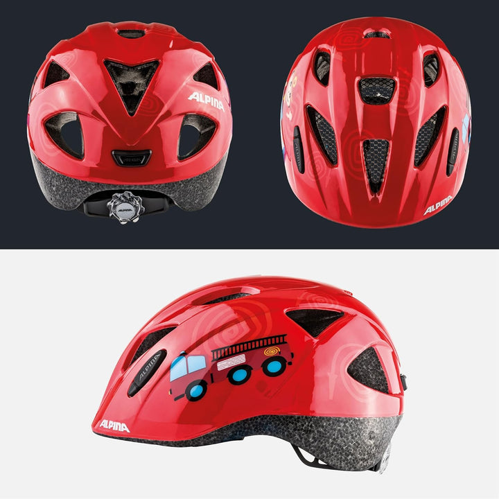 ALPINA XIMO - Leichter, Sicherer & Bruchfester Fahrradhelm Mit Optionalen LED-Licht Für Kinder firef