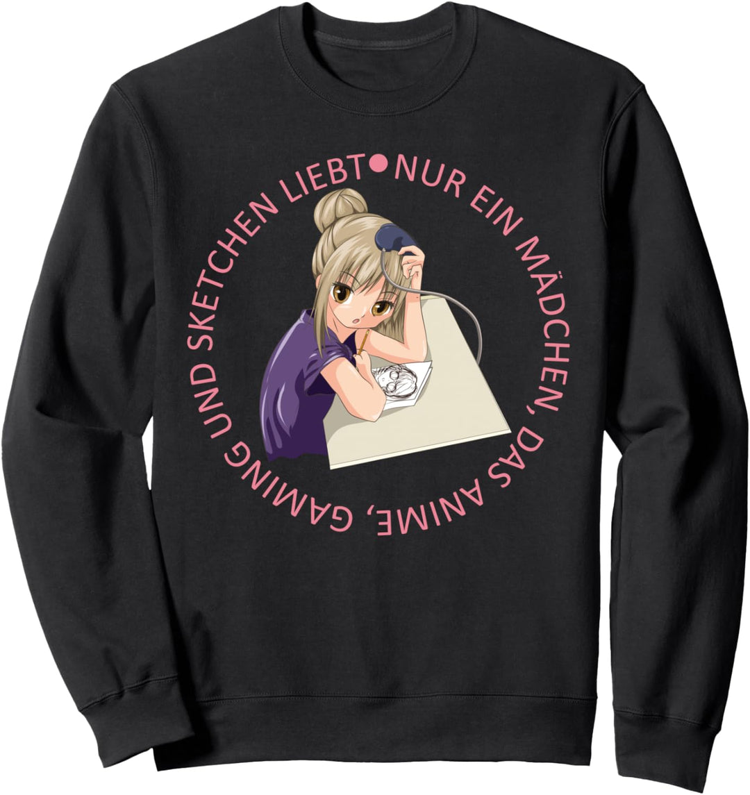 Japan Manga Sketchen Videospiel Gaming Anime Gamer Mädchen Sweatshirt
