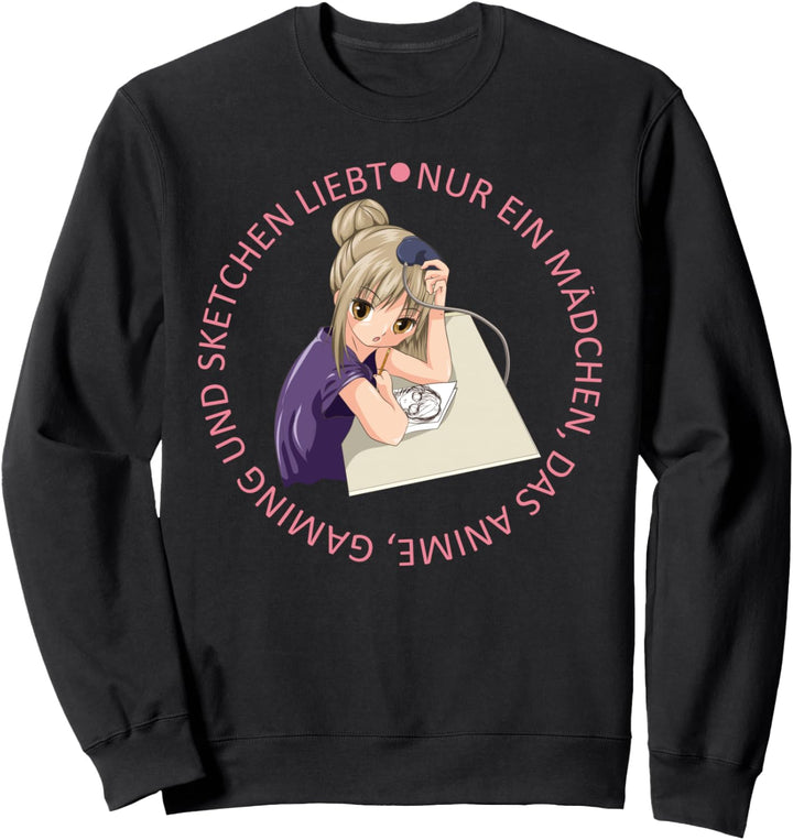 Japan Manga Sketchen Videospiel Gaming Anime Gamer Mädchen Sweatshirt
