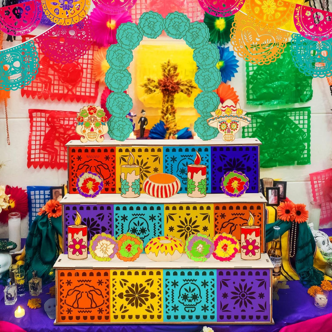 Dia De Los Muertos Dekoration Dia De Los Muertos Ofrenda Altar Kit Holz Tag der Toten Schattenbox Er