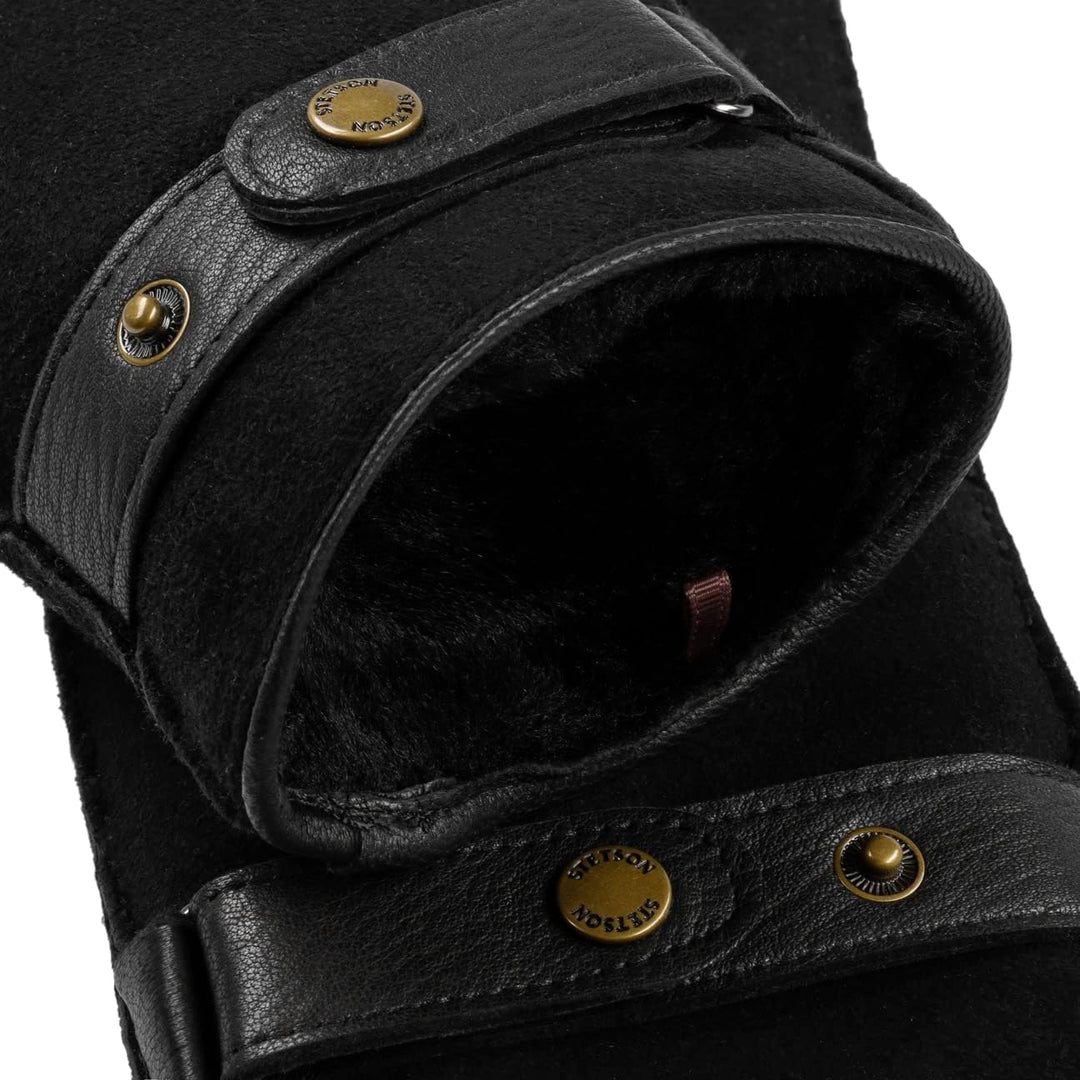 Stetson Deerskin Lambswool Handschuhe Herren Handmade Mit Lammwolle Gefüttert Aus 100% Hirschleder M