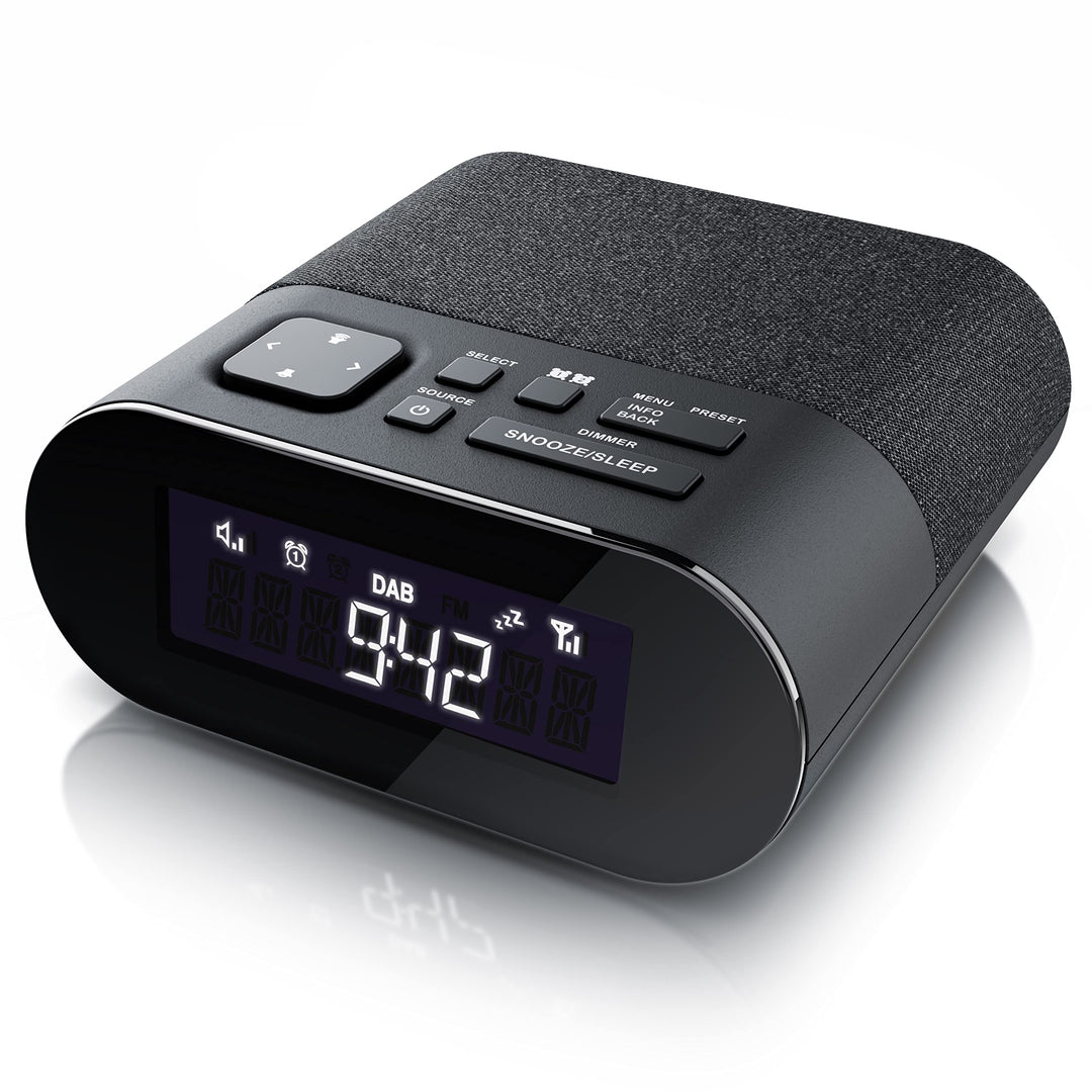 CSL - DAB Plus Radiowecker - Küchenradio digital – FM und DAB/DAB + Radio mit je 20 Speicherplätzen