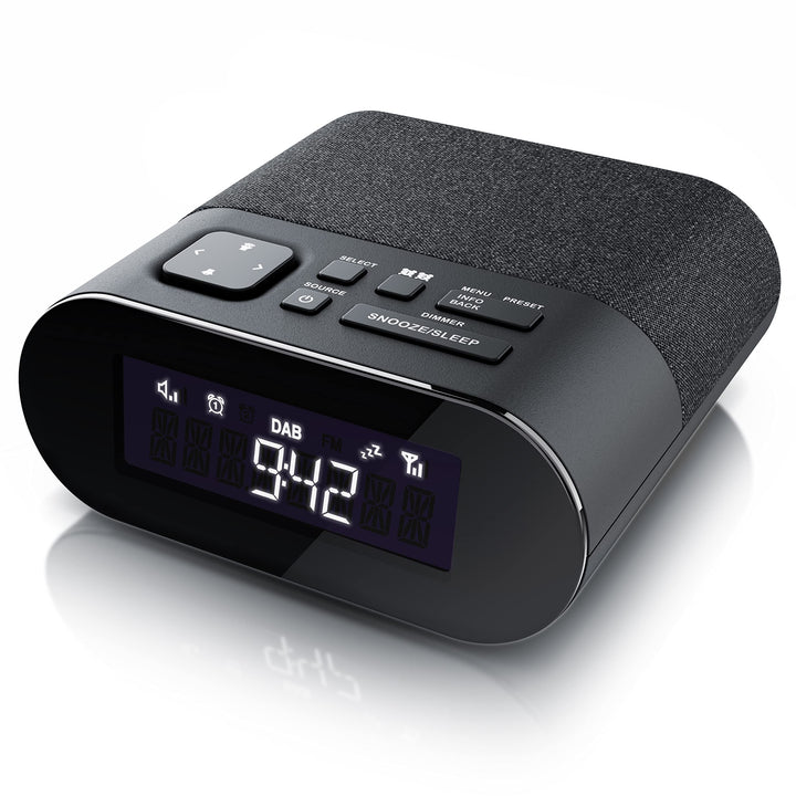 CSL - DAB Plus Radiowecker - Küchenradio digital – FM und DAB/DAB + Radio mit je 20 Speicherplätzen