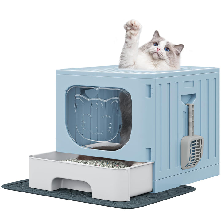 YITAHOME Katzenklo mit Deckel, grosse geschlossene Katzentoilette, haubenartiges geruchloses Anti-Sp