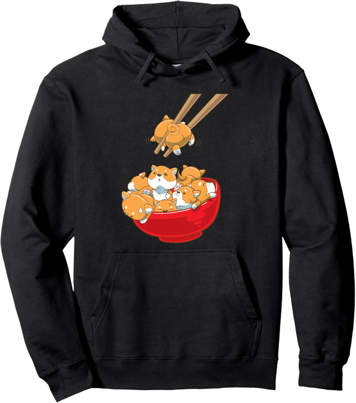 Japanische Kawaii Shiba Inu Hund Ramen Pullover Hoodie