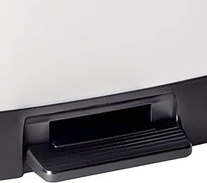Curver Deco Bin Abfalleimer, Kunststoff, schwarz/Silber metallic, 30 L Schwarz / Silber Metallic 30