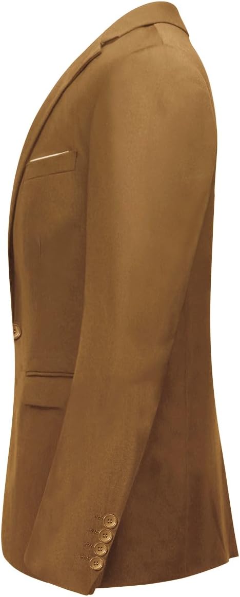 Allthemen Herrenanzug 2 Teilig Slim Fit Anzüge Business Hochzeitanzug für Männer L Khaki, L Khaki
