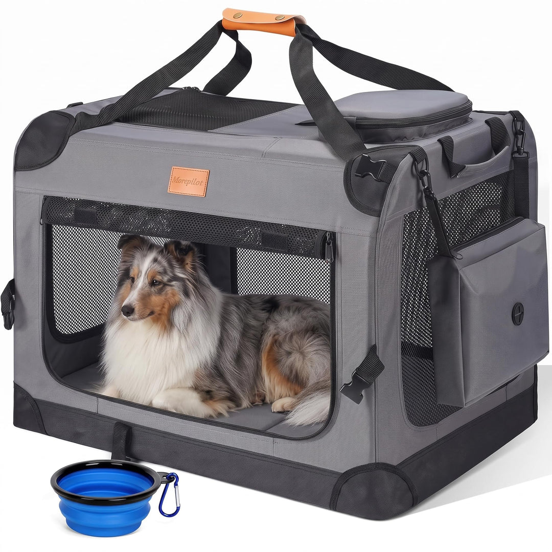 Morpilot Katzentransportbox für grosse Katzen und Welpen Katzenbox Hundetasche mit Sicherheit Reissv